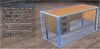 Wood desk w left drawers