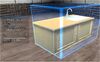 Wood sink counter