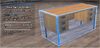 Wood desk w drawers