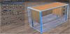Wood desk w right drawers
