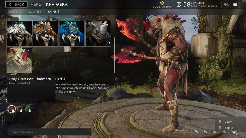 Khaimera Holy Grux Pelt skin.jpg