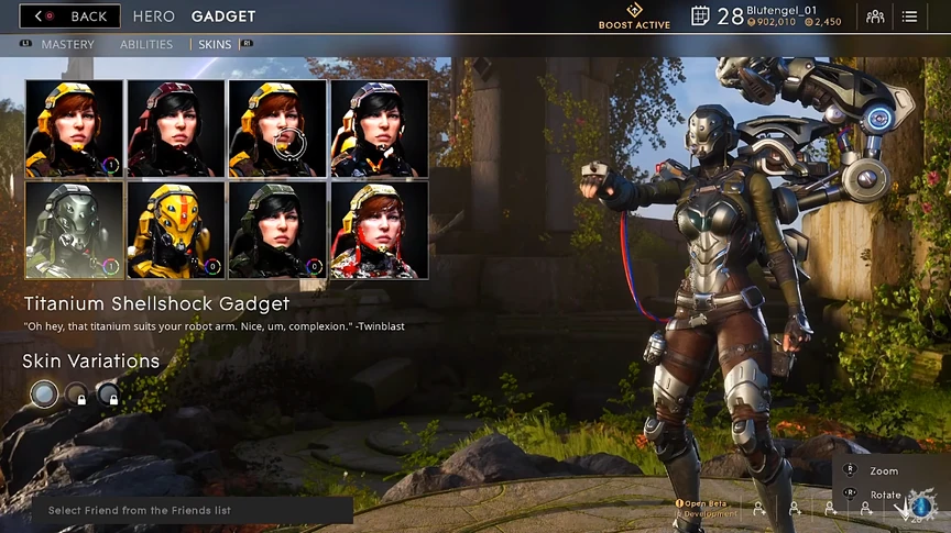 Gadget Titanium Shellshock skin