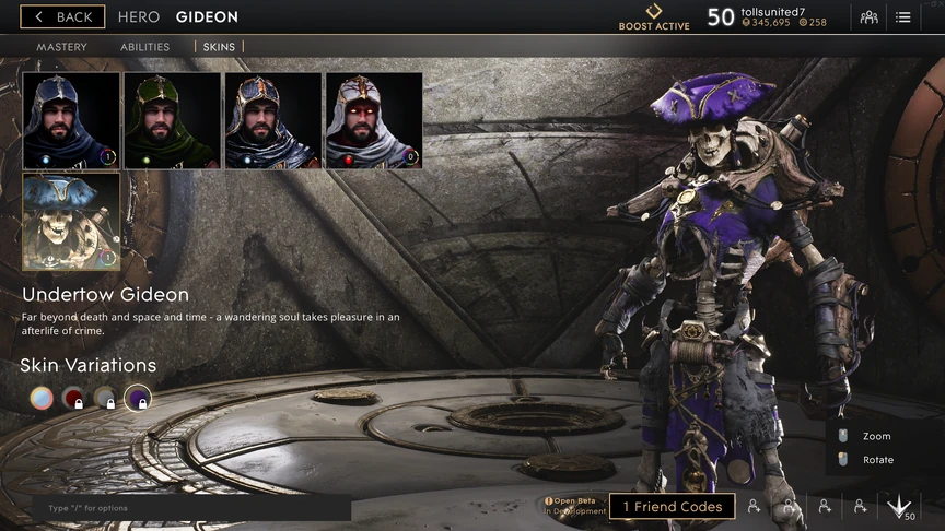 Gideon Purple Undertow skin