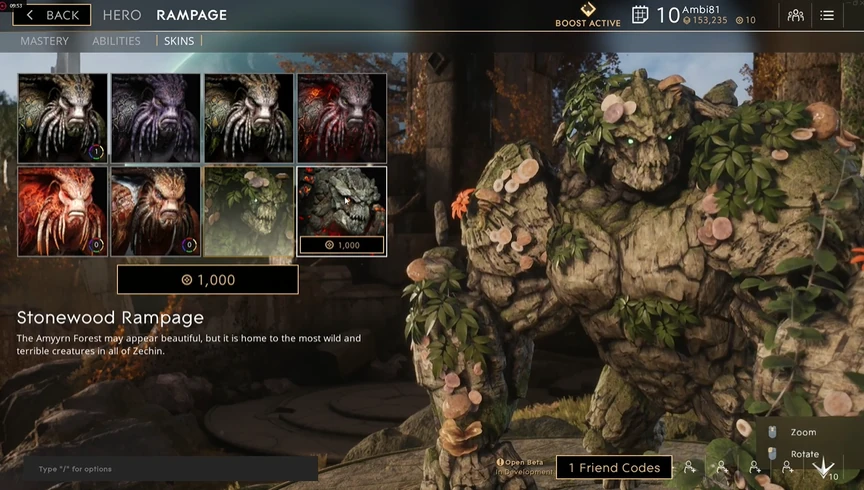 Rampage Stonewood skin