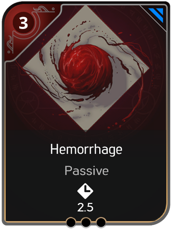 Hemorrhage card