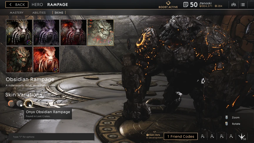 Rampage Onyx Obsidian skin