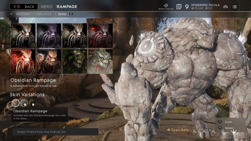Rampage Alabaster Obsidian skin