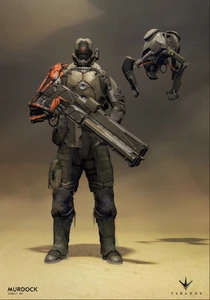 The Long Arm of the Law once had an aid. Now, he works alone. (concept art)