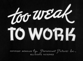 Weak work