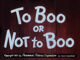 To Boo or Not to Boo