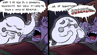 Mr. Puckett snoring in bed. (Chapter 2, Page 27)