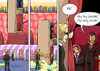 Mr. Spender entering an elevator. (Chapter 4, Page 12)