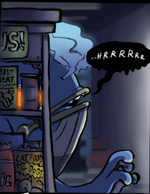 Gorf's first appearance in the comic. (Chapter 2, Page 10)