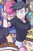Cody in the Hitball team shot. (Chapter 5, Page 29)