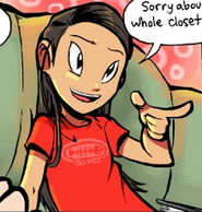 Isabel in the Activity Clubroom. (Chapter 1, Page 64)