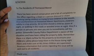 Fleetwood Manor Letter