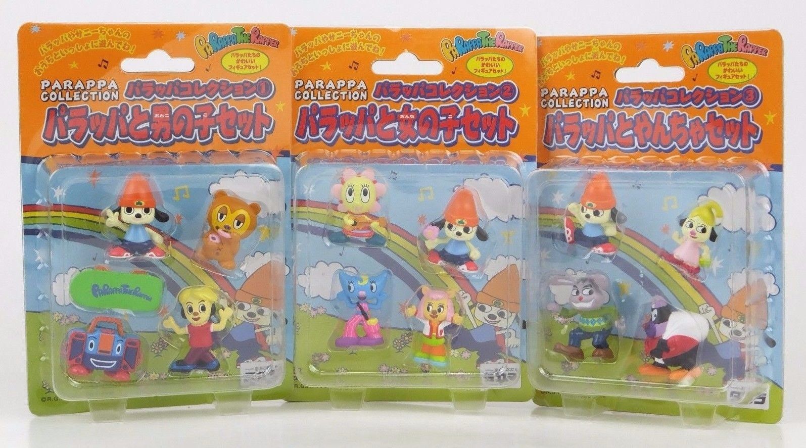 PARAPPA THE RAPPER Vintage 6 Character Stamp Set Japan PlayStation Sony