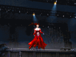 Eve turning the audience into slime.