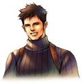 Kyle drawn by Tetsuya Nomura.