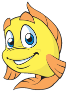 Freddi Fish as Mrs. Puff