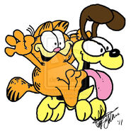 Garfield rides odie by figfire-d4k5qik