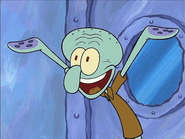 and Squidward as Mrs. Flint Clipboard