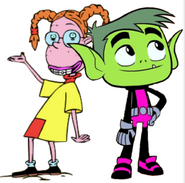 Eliza Thornberry and Beast Boy