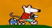Maisy Mouse ride the Tricycle