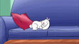 Daffodil sleeping in the couch in The Big Surprise