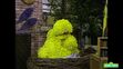 Big Bird goes to sleep after giving pep energy tips