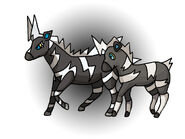 Blitzle and Zebstrika as Horses