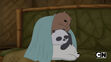 Grizzly Panda and Ice Bear Cub sleeping