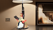 Starfire Attached to Diamond Destiny's Bedside Lamp Inspired by the Heroine Merged to Resemble Three Penguins