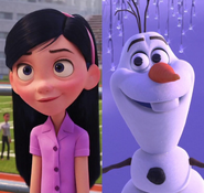 Violet Parr and Olaf