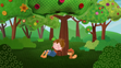Forest Evergreen Sleeping by a tree