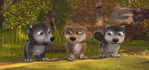 Stinky, Claudette and Runt as Spike, Bucky and Quillo