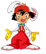 Satoshi as Roger Rabbit