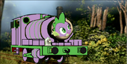 MLP Spike as a Thomas character
