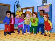Miss Frizzle's class as the Gift-Wrapping Elves