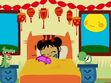 Kai-Lan sleeping in the bed and woke up in the morning