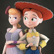 Bo Peep and Jessie as Mia and Tia