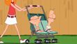 Baby Phineas and Ferb fall asleep while going for stroll