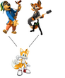 Bodi and Darma are related to their son, Tails