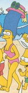 Marge wearing her pink swimsuit in the comics