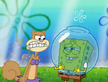 Sandy angry at spongebob