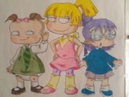 Angelica Pickles, Kimi Finster and Lil DeVille as Brittany Miller, Jeanette Miller and Eleanor Miller