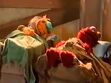 Cinderelmo and Zoe sleeping in the beginning of the story