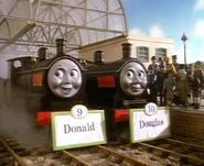 DonaldandDouglaswithnameboards