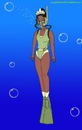Tiana scuba diving