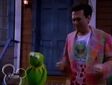 Kermit and Dennis Quaid gets stuck in cement at the end of Muppets Tonight